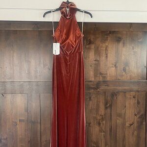 Jenny Yoo Velvet Dress , English Rose, Size 0